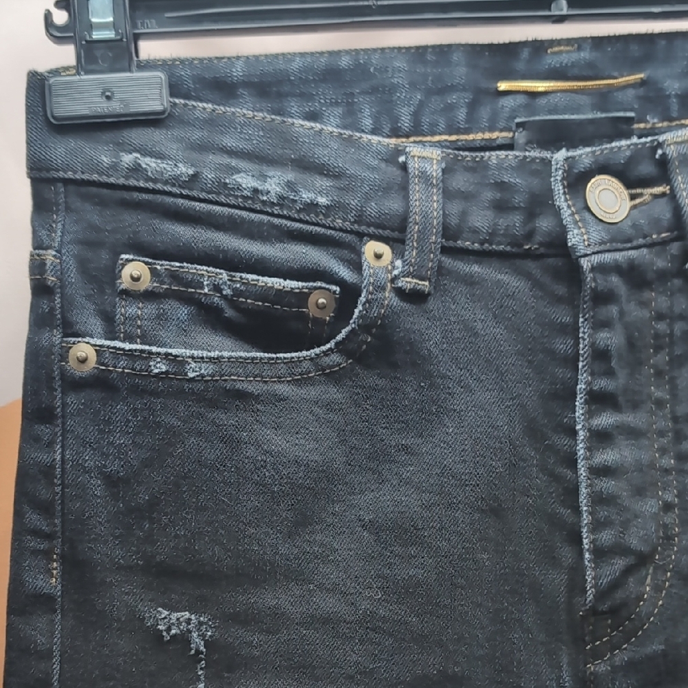 Saint Laurent Black Distressed Jeans 29w